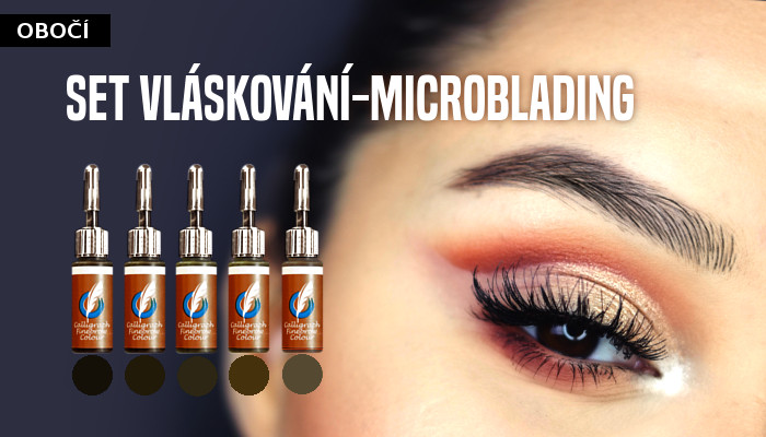 set barev Purebeau na vláskování Microbladingu obočí